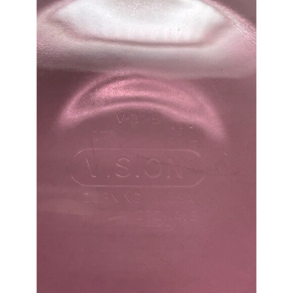 Vtg 1991 Pyrex Vision Cranberry Coning Cookware 1-Qt/L Round Casserole With Lids - Picture 10 of 16